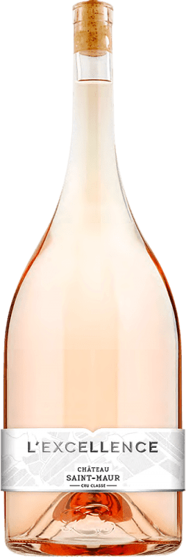 426,95 € Envio grátis | Vinho Rosé Château Saint Maur Excellence Rosé A.O.C. Côtes de Provence Provença França Syrah, Garnacha — Grenache, Monastrell, Cariñena — Carignan, Cinsault, Rolle, Tibouren Garrafa Imperial-Matusalém 6 L