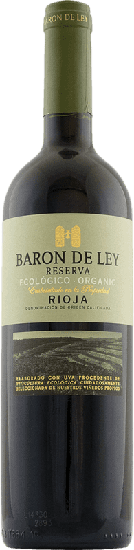 17,95 € Free Shipping | Red Wine Barón de Ley Reserve — Aged D.O.Ca. Rioja The Rioja Spain Tempranillo, Graciano, Maturana Eco — Organic 75 cl