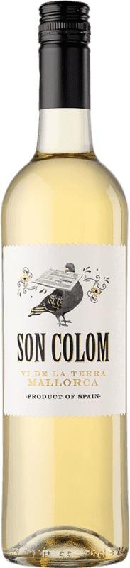 7,95 € 送料無料 | 白ワイン Family Owned Son Colom I.G.P. Vi de la Terra de Mallorca マヨルカ島 スペイン Macabeo — マカベオ, Chardonnay — シャルドネ, Parellada — パレリャーダ, Moscatel — マスカット, Premsal — プレムサル ボトル 75 cl