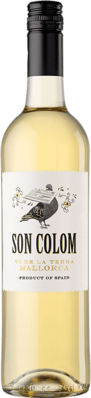 6,95 € Envio grátis | Vinho branco Family Owned Son Colom Blanco I.G.P. Vi de la Terra de Mallorca Maiorca Espanha Macabeo, Chardonnay, Parellada, Mascate, Premsal Garrafa 75 cl