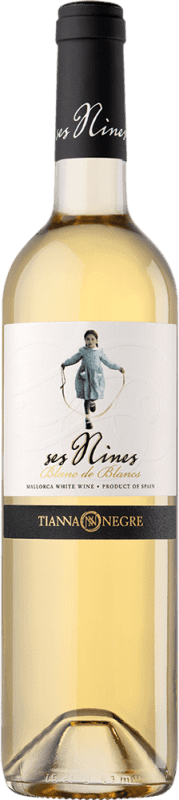 14,95 € Envío gratis | Vino Blanco Tianna Negre Ses Nines Blanc de Blancs I.G.P. Vi de la Terra de Mallorca Mallorca España Chardonnay, Moscatel, Premsal 75 cl