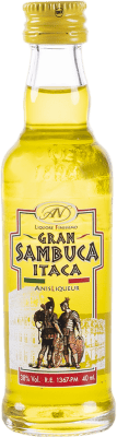 3,95 € Free Shipping | Sambuca Antonio Nadal Ítaca Yellow Edition Spain Miniature Bottle 4 cl