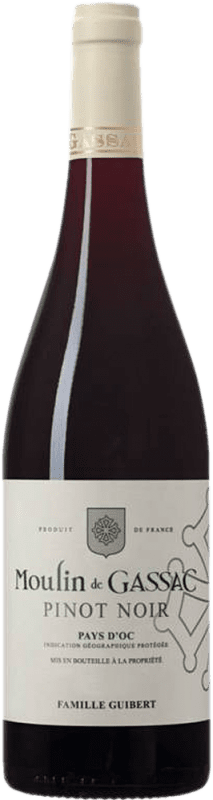 14,95 € Envoi gratuit | Vin rouge Moulin de Gassac Tinto I.G.P. Vin de Pays d'Oc France Pinot Noir Bouteille 75 cl