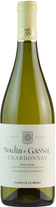 13,95 € Free Shipping | White Wine Moulin de Gassac I.G.P. Vin de Pays d'Oc France Chardonnay 75 cl