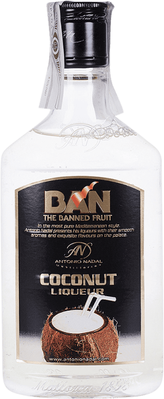 6,95 € Envío gratis | Schnapp Antonio Nadal Ban Coco PET España Petaca Pequeña 35 cl