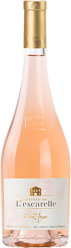 362,95 € Envio grátis | Vinho rosé Château de l'Escarelle Les Deux Anges A.O.C. Côtes de Provence Provença França Syrah, Grenache, Mourvèdre, Cinsault Garrafa Imperial-Mathusalem 6 L