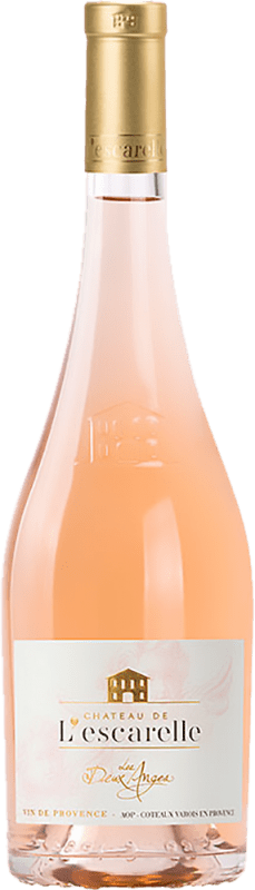 402,95 € Spedizione Gratuita | Vino rosato Château de l'Escarelle Les Deux Anges A.O.C. Côtes de Provence Provenza Francia Syrah, Grenache, Mourvèdre, Cinsault Bottiglia Imperiale-Mathusalem 6 L