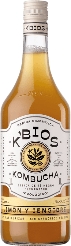 6,95 € 送料無料 | 飲み物とミキサー K-Bios Kombutxa Limón y Jengibre スペイン ボトル 1 L