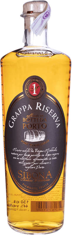 99,95 € Envio grátis | Grappa Sibona Port Cask Finish — Afinado em Barrica Reserva Itália Garrafa Especial 1,5 L