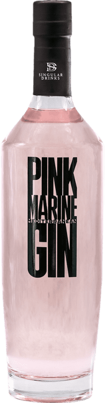 36,95 € Kostenloser Versand | Gin Singular Drinks Pink Marine Mediterranean Gin Spanien Flasche 70 cl