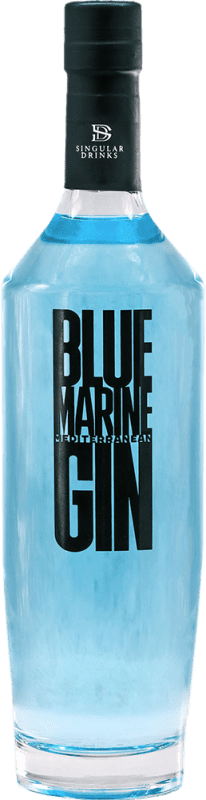 34,95 € Kostenloser Versand | Gin Singular Drinks Blue Marine Mediterranean Gin Spanien Flasche 70 cl
