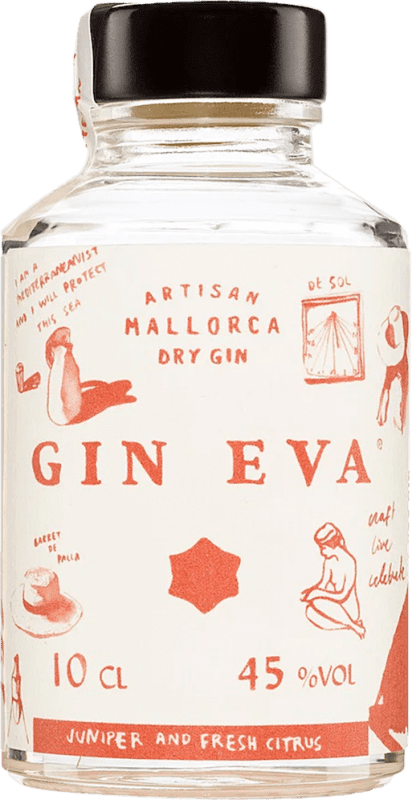 12,95 € Spedizione Gratuita | Genever Gin Eva Classico Spagna Bottiglietta Mignon 10 cl