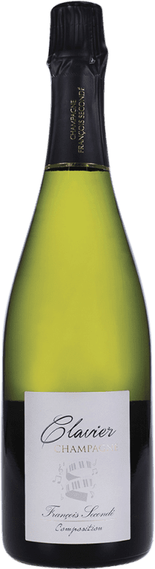 58,95 € 送料無料 | 白スパークリングワイン Francois Secondé Clavier Cuvée Brut A.O.C. Champagne シャンパン フランス Pinot Black, Chardonnay ボトル 75 cl