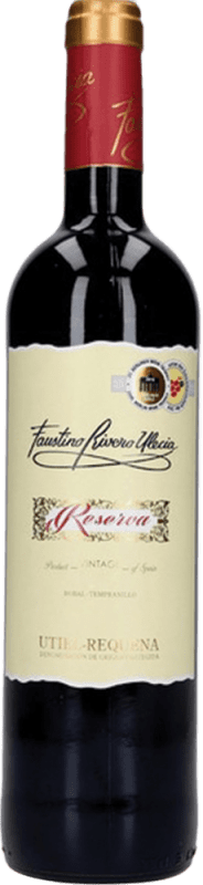 5,95 € Envio grátis | Vinho Tinto Faustino Rivero Ulecia Reserva D.O. Utiel-Requena Espanha Tempranillo, Bobal 75 cl