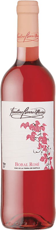 4,95 € Kostenloser Versand | Rosé-Wein Faustino Rivero Rosado I.G.P. Vino de la Tierra de Castilla Spanien Bobal Flasche 75 cl