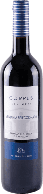 7,95 € Free Shipping | Red wine Muni Corpus Vendimia Seleccionada Tinto I.G.P. Vino de la Tierra de Castilla Spain Tempranillo, Syrah, Grenache Tintorera Bottle 75 cl