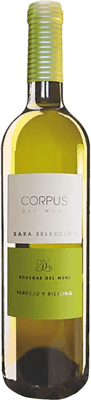 11,95 € Envío gratis | Vino blanco Muni Corpus Sara Blanco Semi-Seco Semi-Dulce I.G.P. Vino de la Tierra de Castilla España Verdejo, Riesling Botella 75 cl