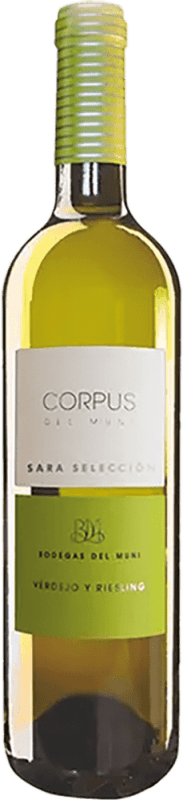 11,95 € 送料無料 | 白ワイン Muni Corpus Sara Blanco セミドライ セミスイート I.G.P. Vino de la Tierra de Castilla スペイン Verdejo, Riesling ボトル 75 cl