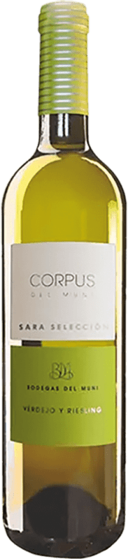 11,95 € Envoi gratuit | Vin Blanc Muni Corpus Sara Semiseco — Demi-Sec I.G.P. Vino de la Tierra de Castilla Espagne Verdejo, Riesling Bouteille 75 cl