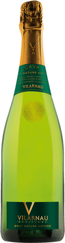 18,95 € 免费送货 | 白起泡酒 Vilarnau Vintage Brut Nature D.O. Cava 西班牙 Macabeo, Chardonnay, Parellada 瓶子 75 cl