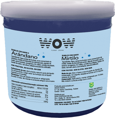 82,95 € 送料無料 | シュナップ WOW Arandano Topping Bubble Fruit 3 Kg スペイン 3 L
