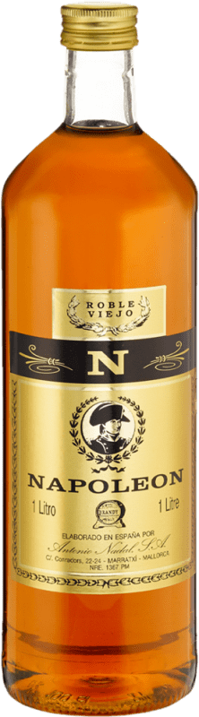 14,95 € Envio grátis | Brandy Conhaque Antonio Nadal Napoleon Espanha Garrafa 1 L PET