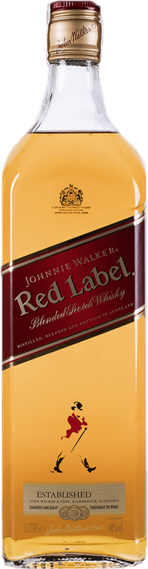 25,95 € Spedizione Gratuita | Whisky Blended Johnnie Walker Red — Edizione Rossa Scozia Regno Unito Bottiglia 1 L Senza Dosatore