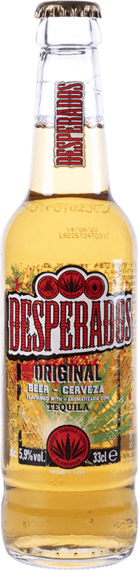49,95 € Free Shipping | 24 units box Beer Desperados France Third-Liter Bottle 33 cl Tequila