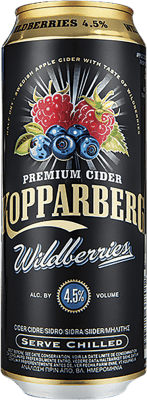 69,95 € Free Shipping | 24 units box Cider Kopparberg Wildberries Sweden Can 50 cl