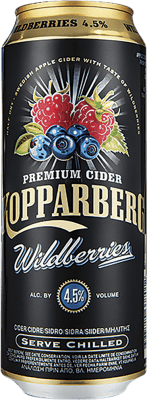 71,95 € Spedizione Gratuita | Scatola da 24 unità Sidro Kopparberg Wildberries Svezia Lattina 50 cl
