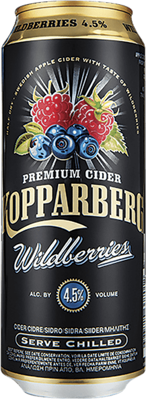 71,95 € Envoi gratuit | Boîte de 24 unités Cidre Kopparberg Wildberries Suède Boîte Métallique Moyenne 50 cl