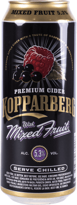 71,95 € Envio grátis | Caixa de 24 unidades Sidra Kopparberg Mix Fruit Suécia Lata 50 cl
