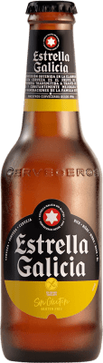 33,95 € Free Shipping | 24 units box Beer Estrella Galicia Sin Gluten Spain Small Bottle 25 cl