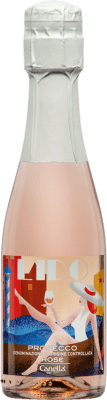 123,95 € Envío gratis | Caja de 24 unidades Espumoso rosado Canella Lido Rosé D.O.C. Prosecco Italia Botellín 20 cl