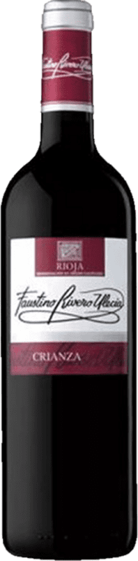 67,95 € 免费送货 | 盒装24个 红酒 Faustino Rivero Tinto I.G.P. Vino de la Tierra de Castilla 西班牙 Tempranillo 半瓶 37 cl