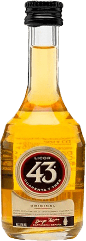 27,95 € Envío gratis | Caja de 12 unidades Licor de hierbas Licor 43 España Botellín Miniatura 5 cl