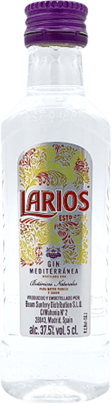 55,95 € Бесплатная доставка | Коробка из 12 единиц Джин Larios Испания Мини-бутылка 5 cl