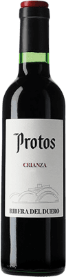 177,95 € Kostenloser Versand | 12 Einheiten Box Rotwein Protos Alterung D.O. Ribera del Duero Spanien Tempranillo Halbe Flasche 37 cl