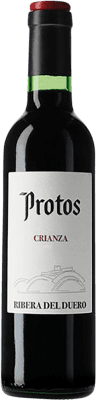 168,95 € Бесплатная доставка | Коробка из 12 единиц Красное вино Protos Crianza — Крианса D.O. Ribera del Duero Испания Tempranillo — Темпранильо Полубутылка 37 cl