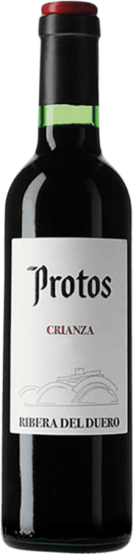 168,95 € Бесплатная доставка | Коробка из 12 единиц Красное вино Protos Crianza — Крианса D.O. Ribera del Duero Испания Tempranillo — Темпранильо Полубутылка 37 cl