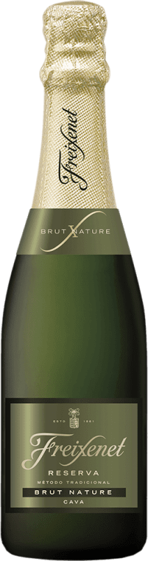 113,95 € 送料無料 | 12個入りボックス 白スパークリングワイン Freixenet ブルットの自然 D.O. Cava スペイン Macabeo, Parellada ハーフボトル 37 cl