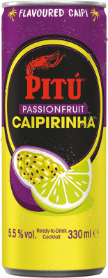 64,95 € 免费送货 | 盒装12个 Cachaza Pitú Caipirinha con Fruta de la Pasión 巴西 铝罐 33 cl