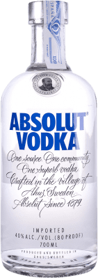 23,95 € Free Shipping | Vodka Absolut Blue Edition Sweden 70 cl Without Dispenser, Screw Cap