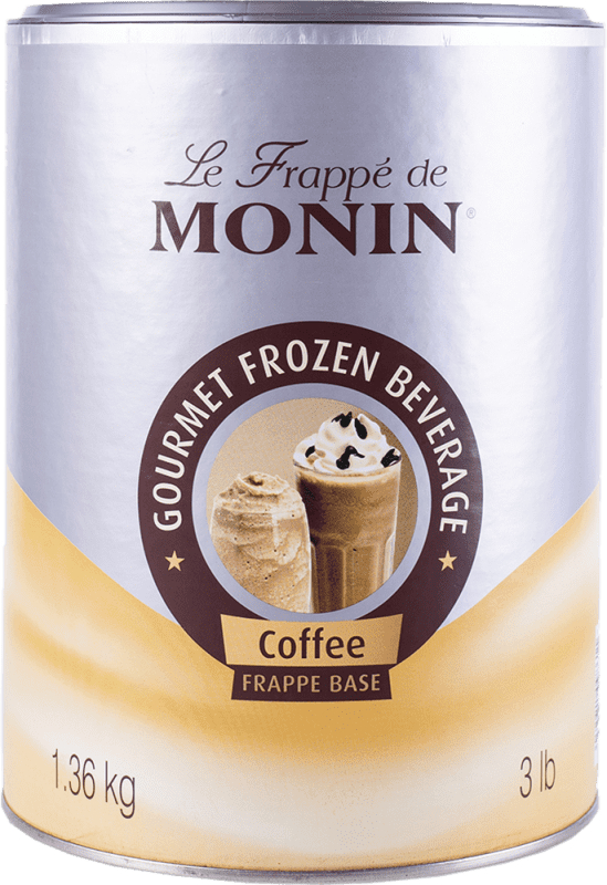 49,95 € Envio grátis | Schnapp Monin Café Frappé Base 1,36 Kg França Lata 1 L