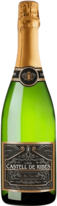 9,95 € 送料無料 | 白スパークリングワイン Joan Sarda Castell de Ribes ブルットの自然 D.O. Cava カタロニア スペイン ボトル 75 cl