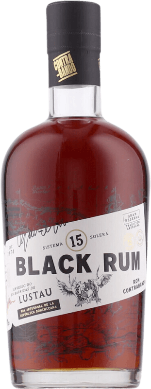 33,95 € 免费送货 | 朗姆酒 Oliver & Oliver Contra-Bando Contrabando Barricas Lustau Black — 黑色版 特级珍藏 多明尼加共和国 15 岁 70 cl