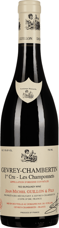 219,95 € Spedizione Gratuita | Vino Rosso Domaine Jean Michel Guillo Les Champonnets 1er Premier Cru A.O.C. Gevrey-Chambertin Borgogna Francia 75 cl