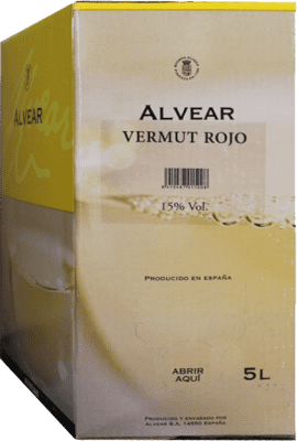 43,95 € Envio grátis | Vermute Alvear Nº 5 Rojo D.O. Rías Baixas Galiza Espanha Bag in Box 5 L