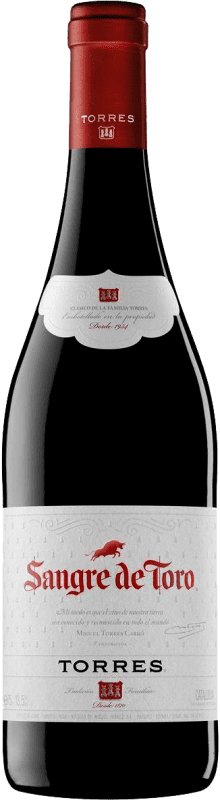 5,95 € 送料無料 | 赤ワイン Torres Sangre de Toro D.O. Penedès カタロニア スペイン Garnacha — グルナッシュ, Cariñena — カリニャン 75 cl