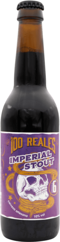 2,95 € Envío gratis | Cerveza 100 Reales Imperial Stout España Botellín Tercio 33 cl